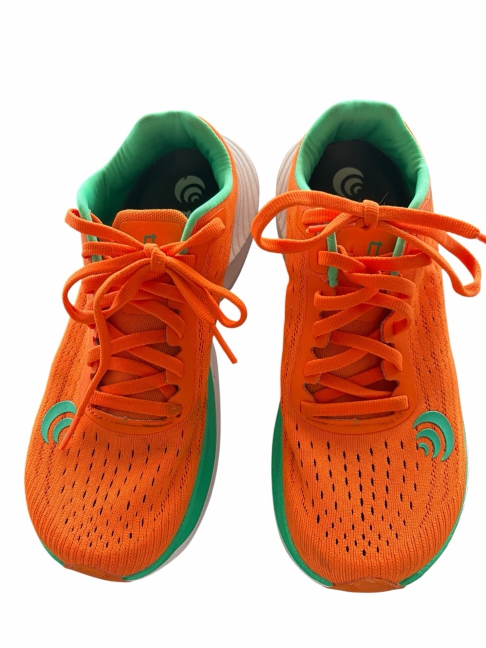 Women's Orange & Green topo Athletic Running Shoe powered by ortholite 6